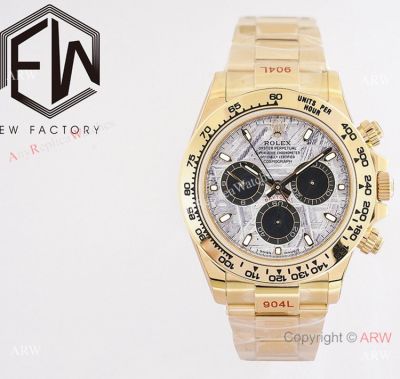 Swiss Replica Rolex Daytona Cosmo Meteorite Gold A7750 Watch 40 mm